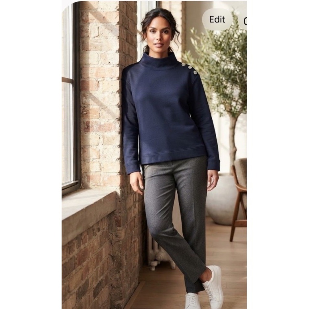 TALBOTS Cozy Fleece Raglan Pullover NWT SIZE XL